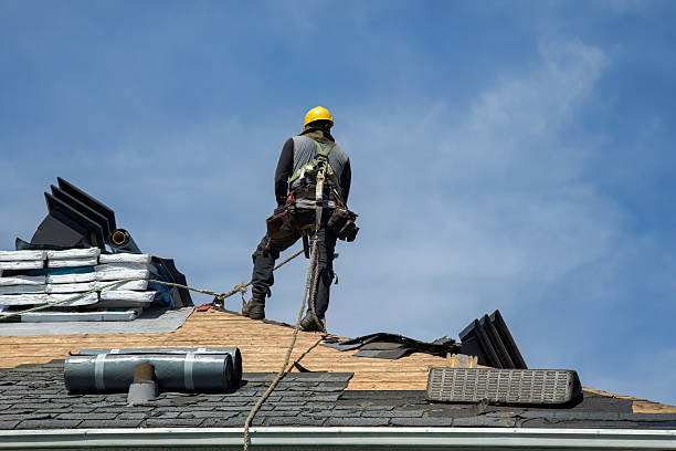 Professional Roof Repair technician working in Mims, FL